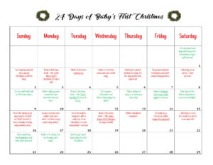 24 days of baby's first christmas