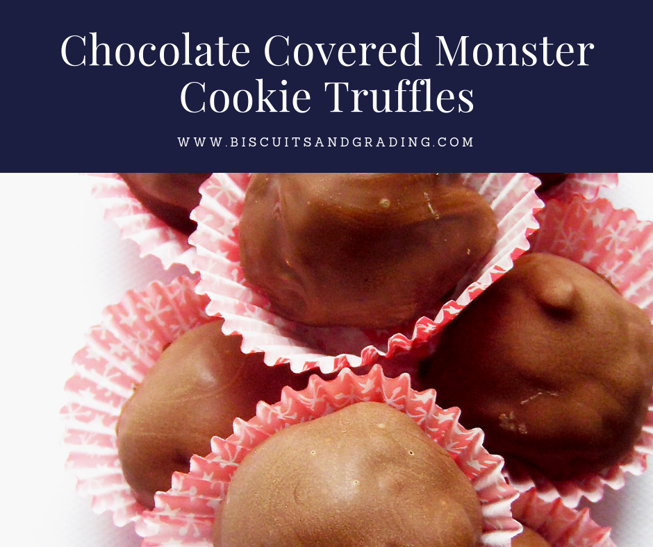 Chocolate Covered Monster Cookie Truffles