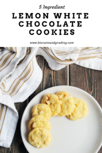 lemon white chocolate cookies #cookies #5ingredient #cakemixcookies #foodie #yum #easydessert