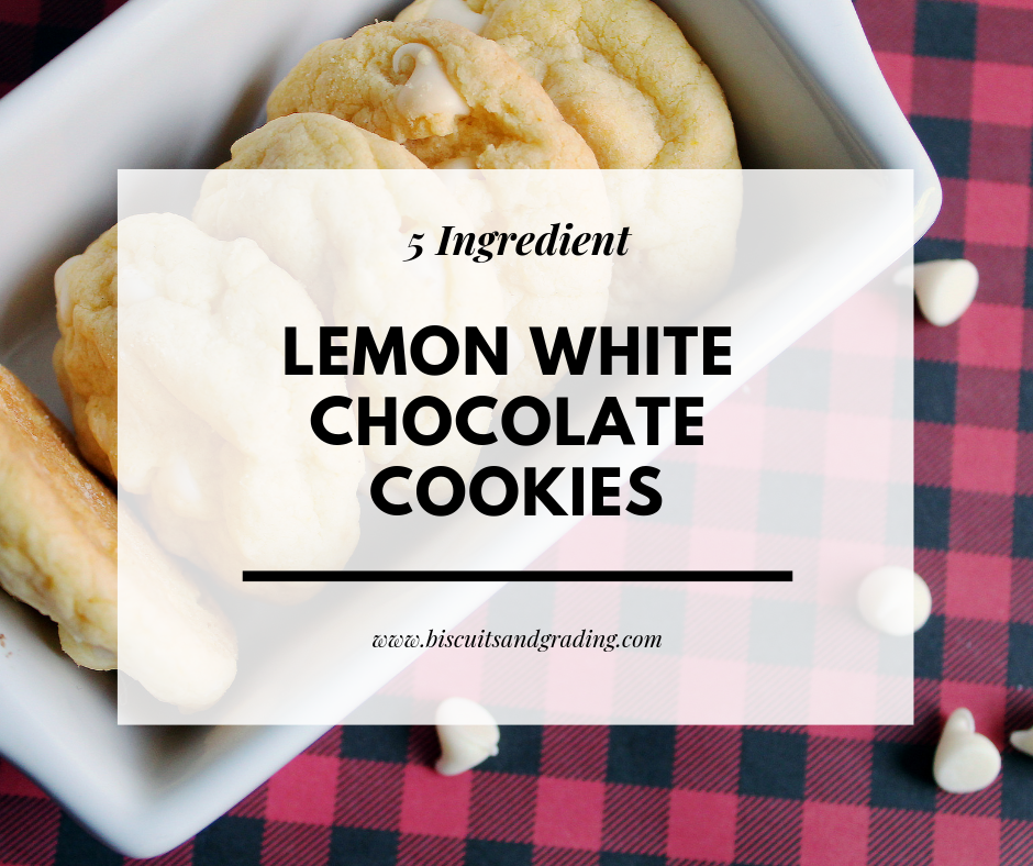 5 Ingredient Lemon White Chocolate Cookies