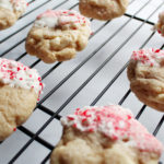 white chocolate peppermint bark cookies