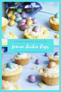 Lemon Cookie Cups #easter #easterdessert #desserthack #foodblog #eeeats