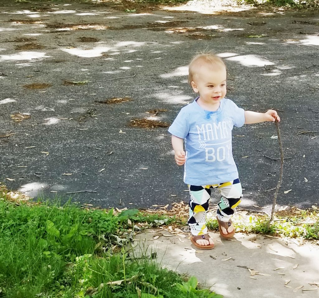 boy and his stick toddler boy clothes