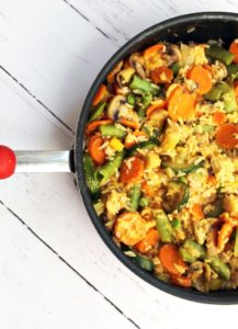 coconut curry vertical skillet