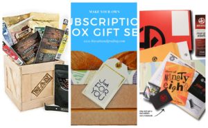 Collage of gifts men actually want subscription boxes
