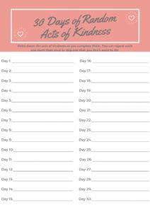30 random acts of kindness ideas for kids