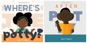 potty training books for babies and toddler with black main characters
