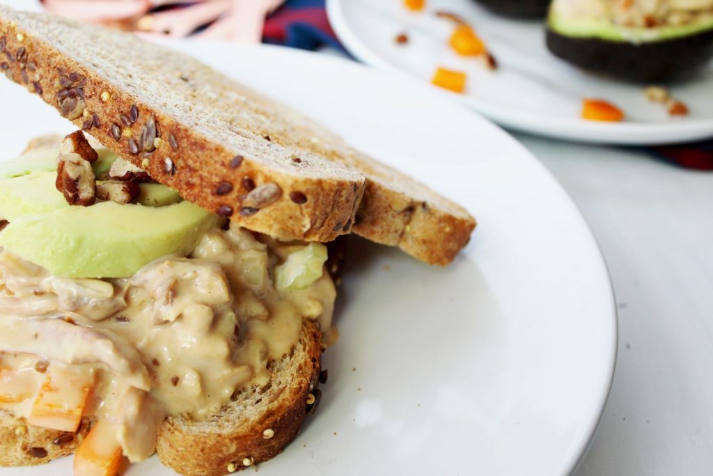 creamy chicken teriyaki salad sandwich 2