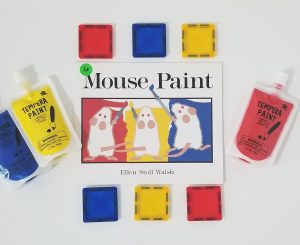 mouse paint color mixing activity flatlay 1