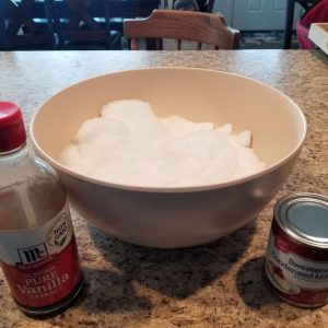 3 ingredients for easy snow ice cream