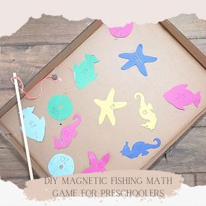 featured image diy magnetic fishing math game for preschoolers