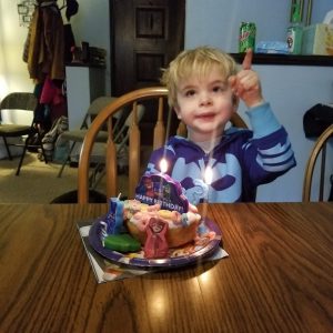 birthday boy at three