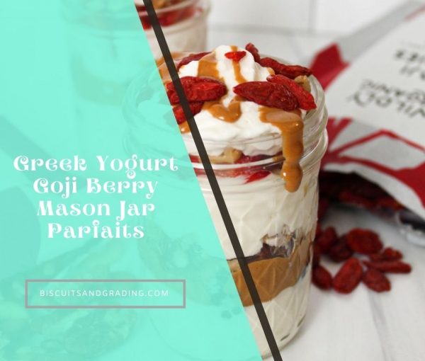 Greek Yogurt Goji Berry Mason Jar Parfaits