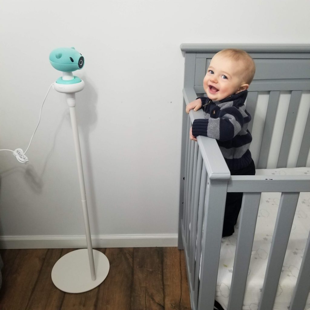 pixsee baby monitor in nursery