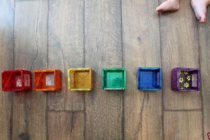 Magna tiles colored boxes