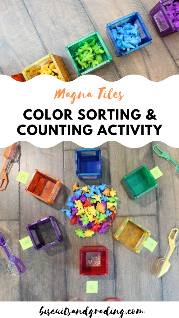 magna tiles color sorting pinterest image