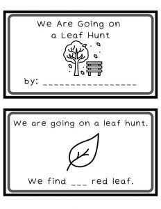 going on a leaf hunt printable book