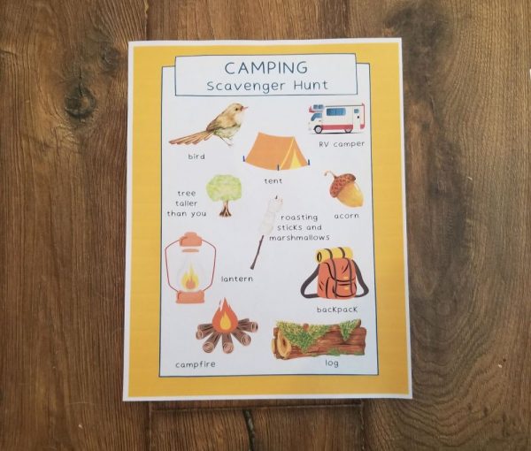 Printable Campground Scavenger Hunt and 3D Camping Shapes(Camping Week)