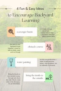 4 fun and Easy Ideas to Encourage Backyard Learning Pinterest