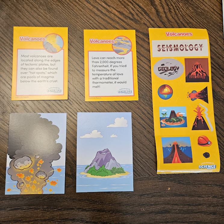 fact cards for little passports science junior volcanoes kit